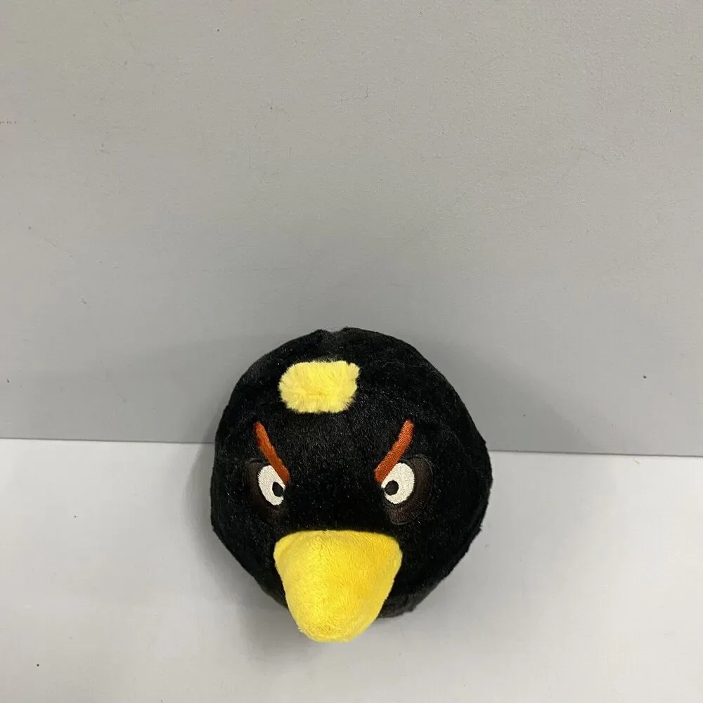 Commonwealth 2010 Angry Birds Black Bomb Bird 8" Plush NO Sound FREE Ship - Picture 4 of 8